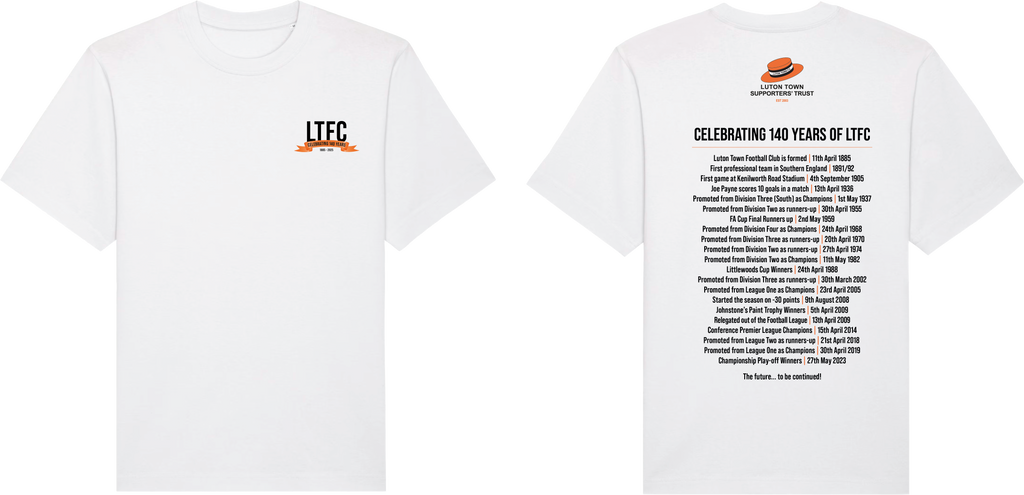 Luton Town Supporters' Trust 140 Year Anniversary Tee