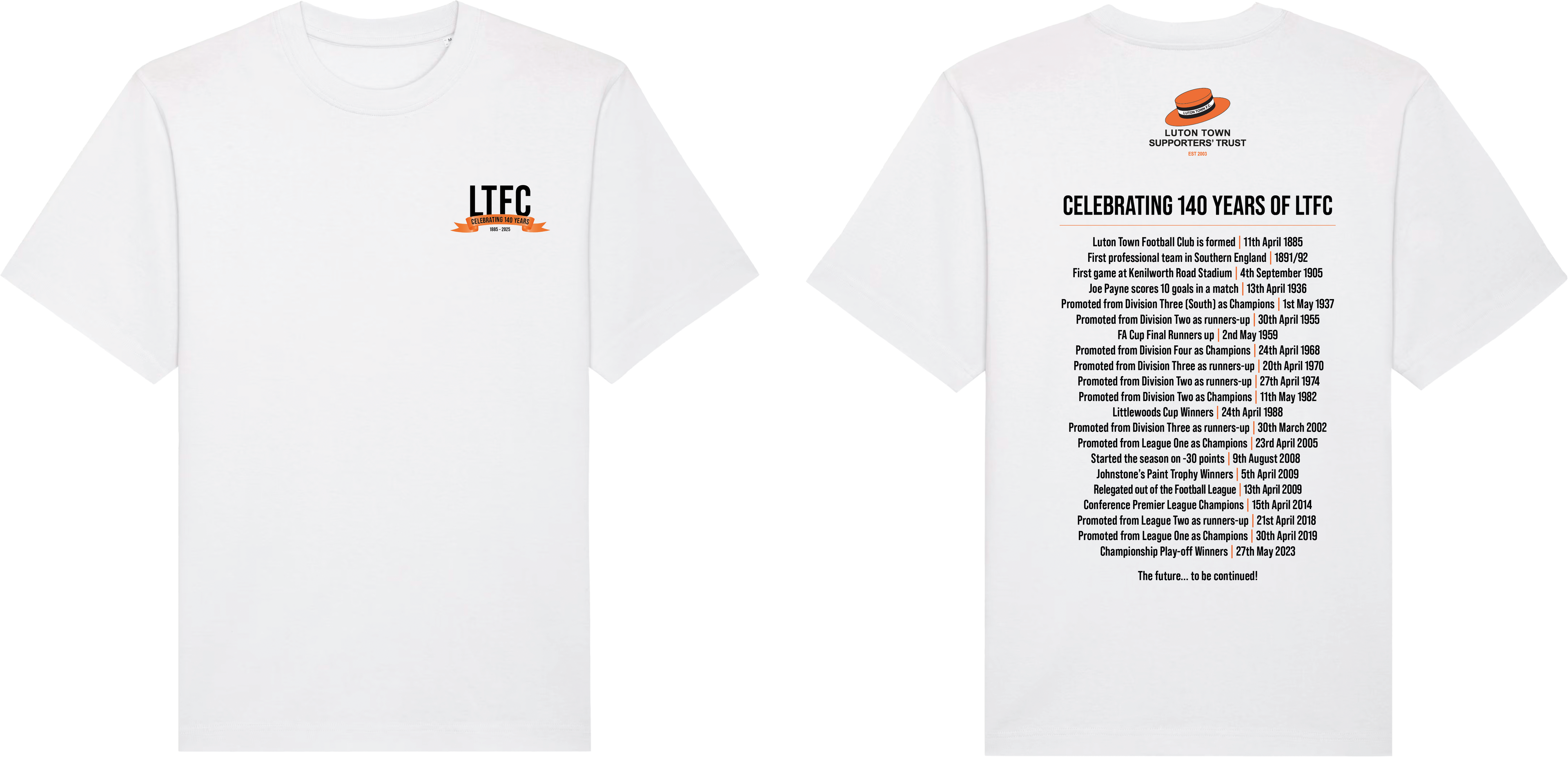 Luton Town Supporters' Trust 140 Year Anniversary Tee